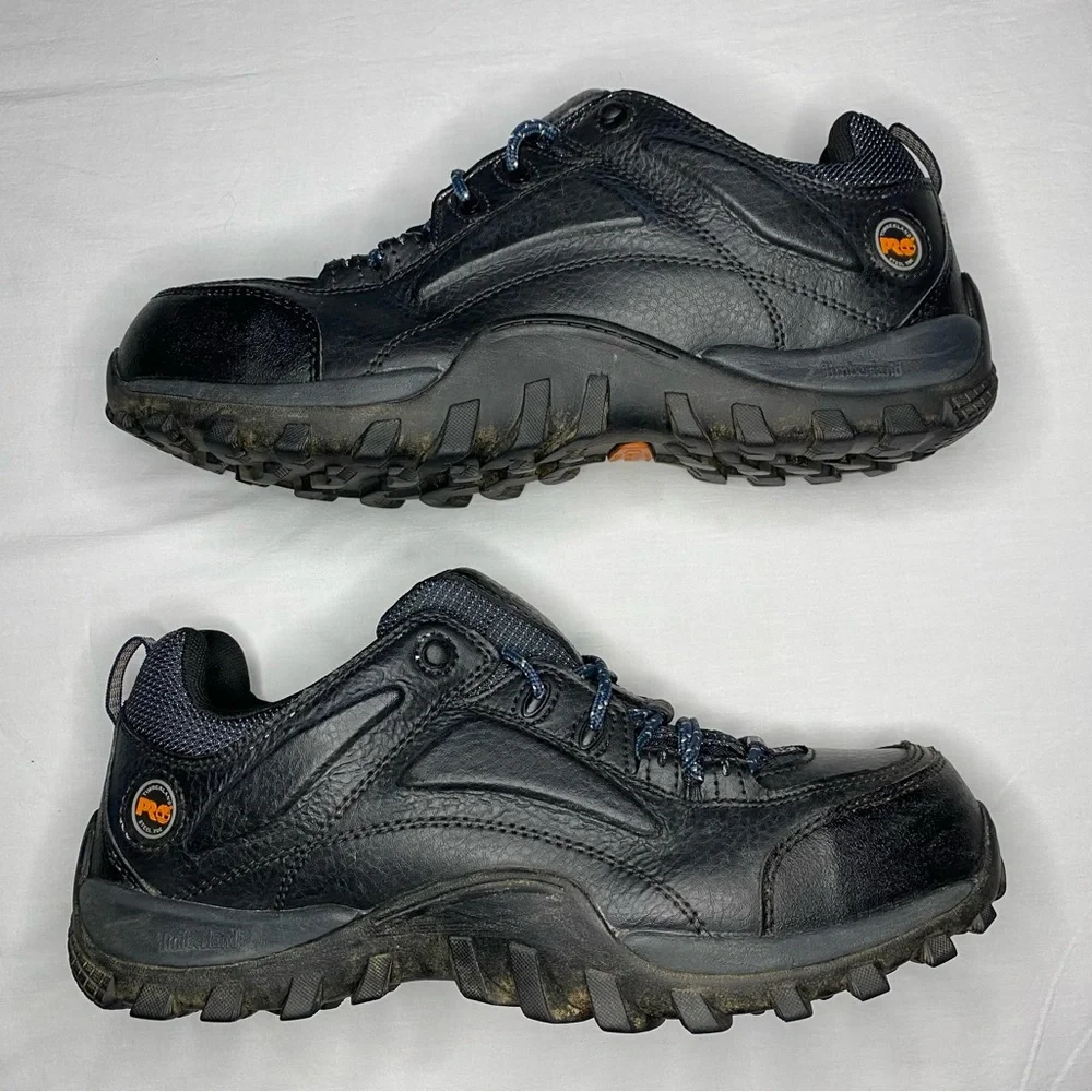 Timberland PRO Men's Black Leather Work Sneakers - Picture 2 of 9